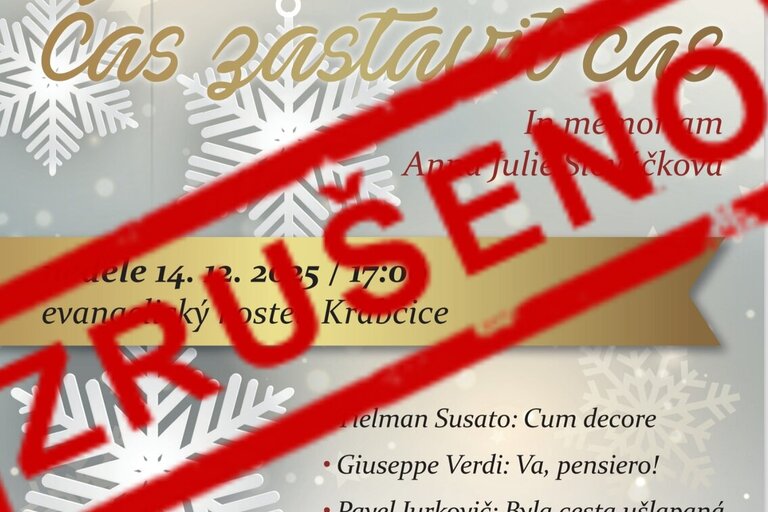 Upozornění na zrušení koncertu